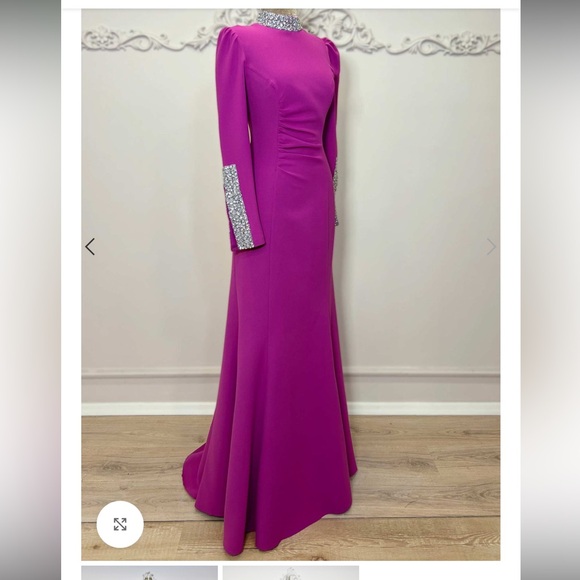 Pink evening gown. Size 10 & 14. - Picture 2 of 2